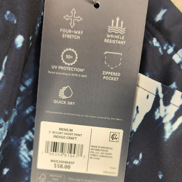 VRST Men's 5” Resort Short Size Medium NWT - Picture 5 of 8